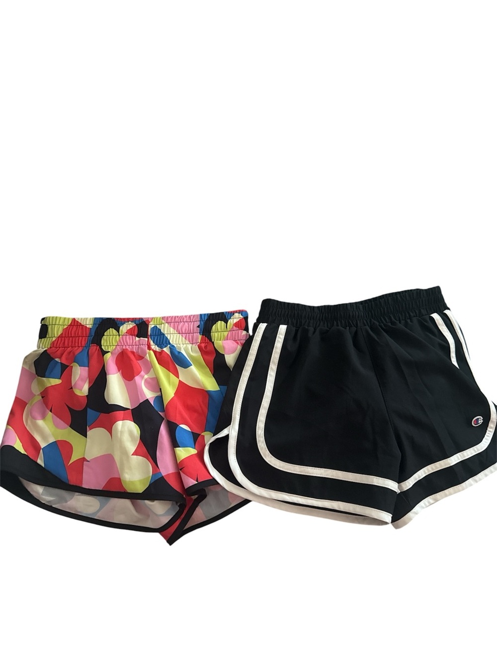 Champion & Athletic Works Girls 7-8 Shorts Built In Underwear Play Lot of 2